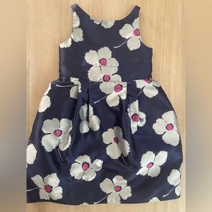 Janie And Jack Indigo Satin Party Dress, Size 4